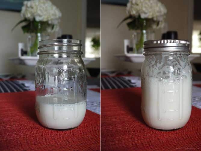 تکان دادن شیشه شیر