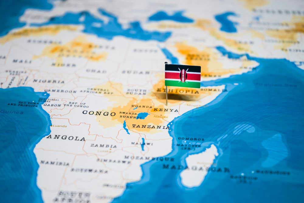 نقشه کشور کنیا
