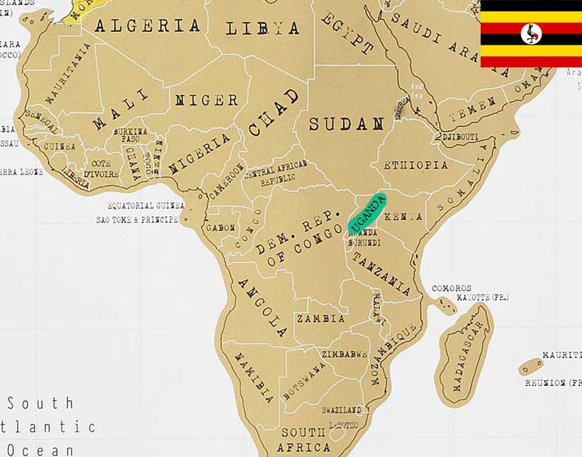 نقشه کشور اوگاندا