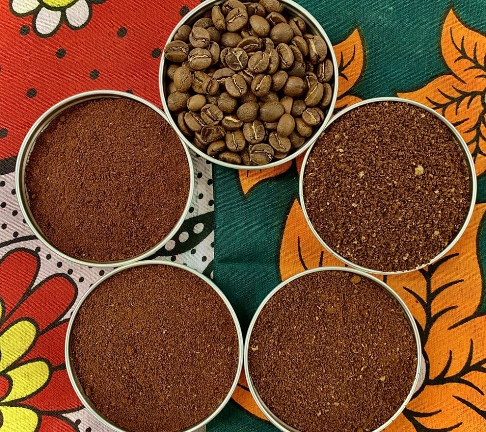 درجه های مختلف آسیاب قهوه