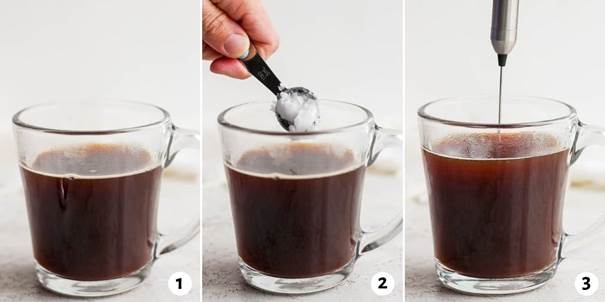 تصویری از ترکیب کردن قهوه و نارگیل با هم