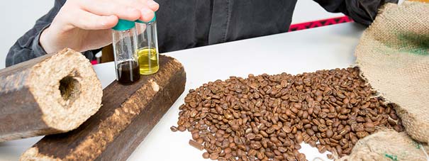 تولید روغن و سیاهه‌های چوبی از قهوه