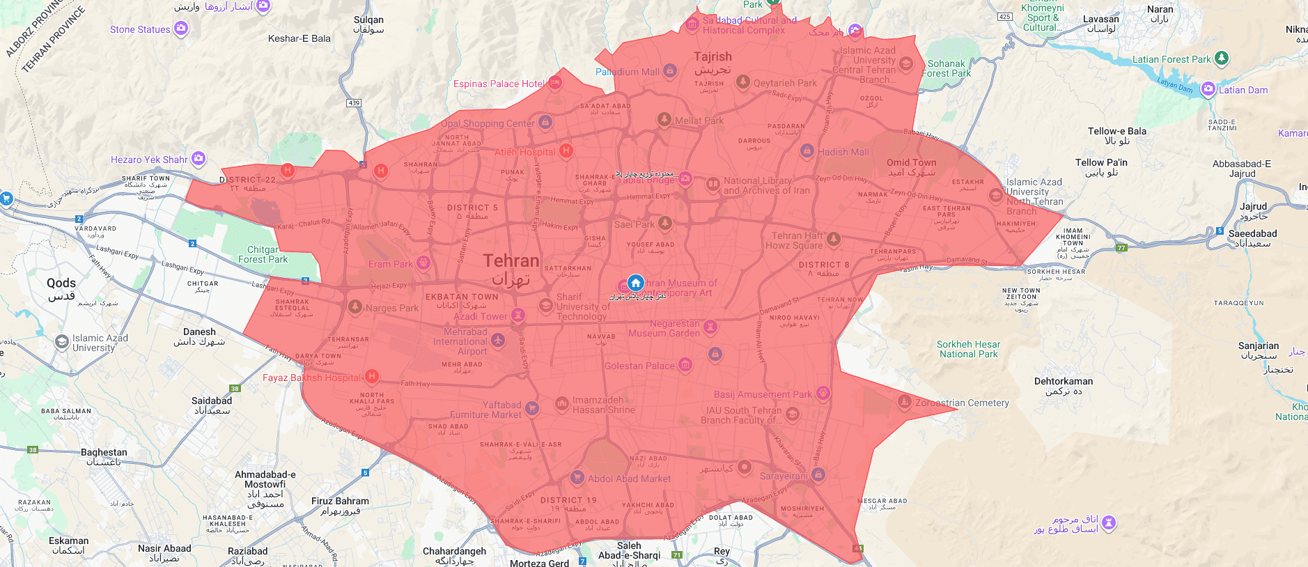 Tehran-Delivery-Map-min توزیع روزانه تهران