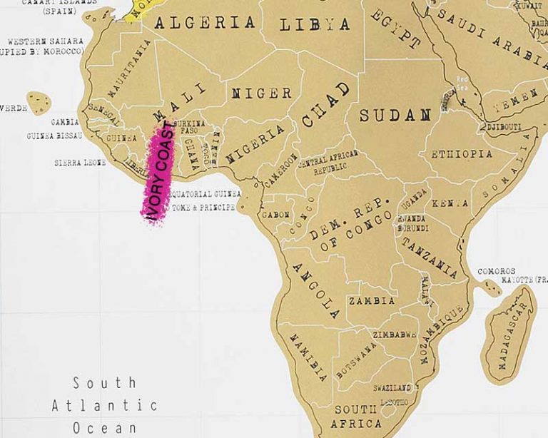 نقشه ساحل عاج