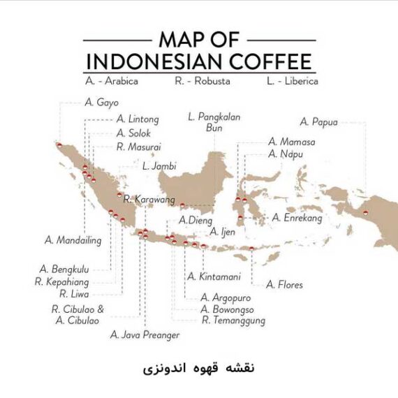 نقشه قهوه اندونزی